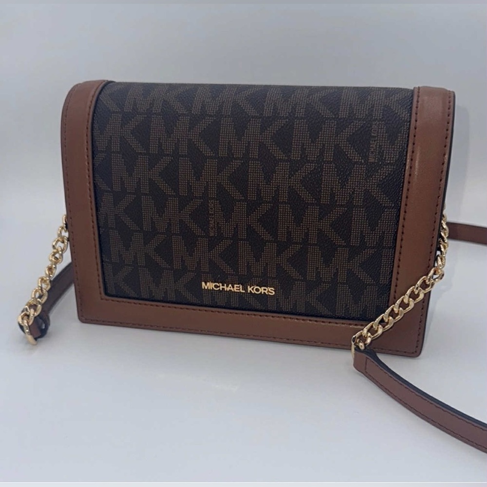NWT Michael Kors Brown/luggage Jet Set Crossbody Bag